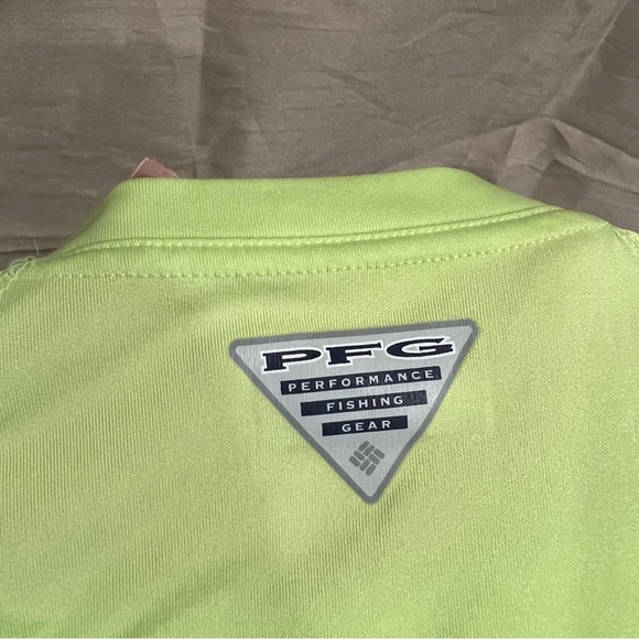 Columbia Performance Fishing Gear Lime Green Shirt - Picture 4 of 4